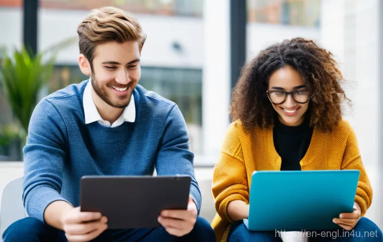 TOEIC 시험 합격 비결 - Image Prompt 1: Global Listening Immersion**